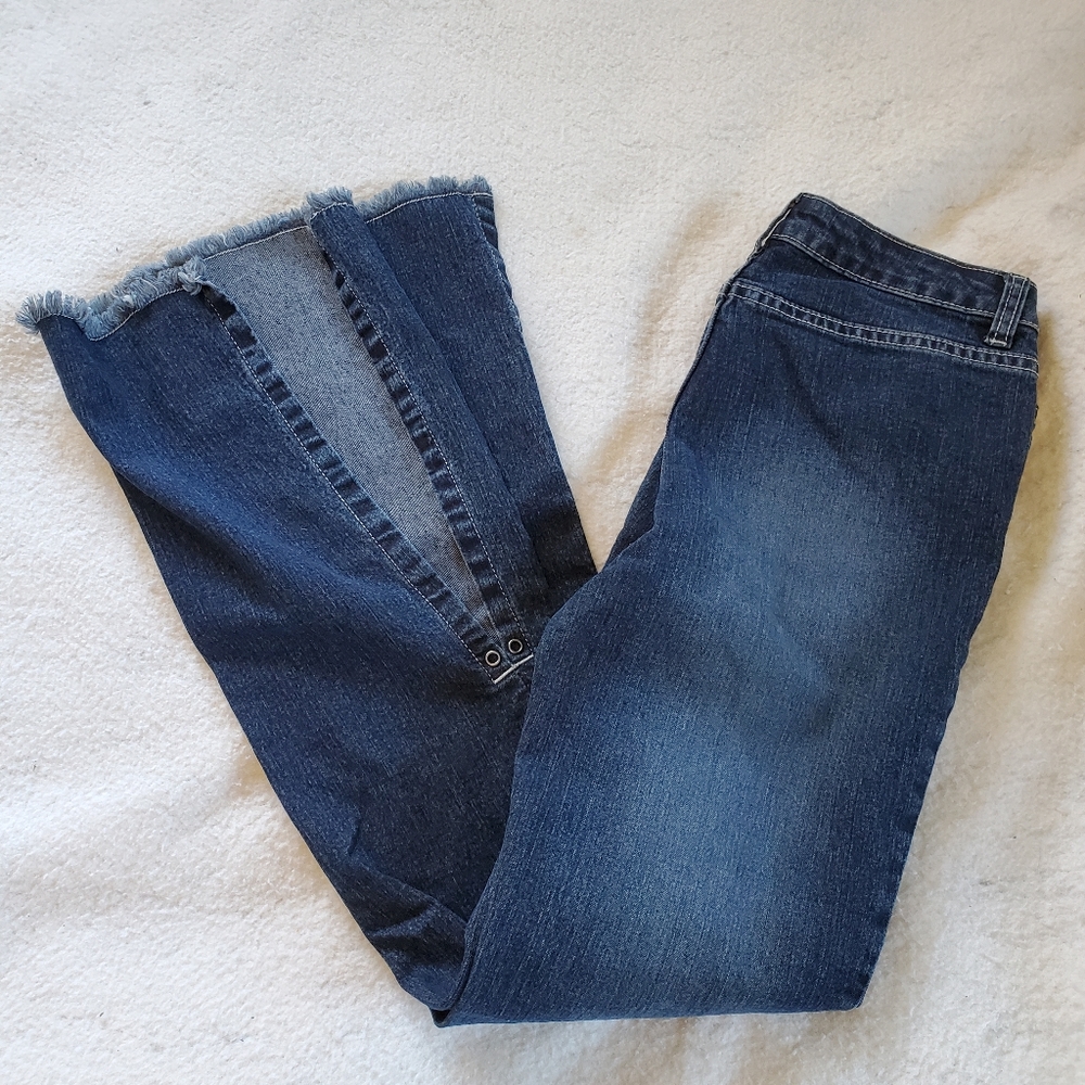 Jordache Vtg Lo-Rise Stretch Jeans w/Slits, Sz 5/6